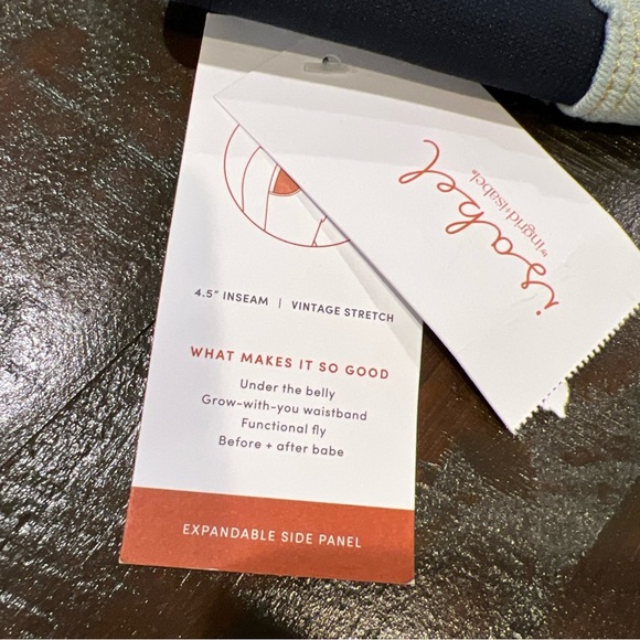 Isabel by Ingrid Maternity Distressed Midi Short Denim Jean Shorts Women 16 - Picture 5 of 10